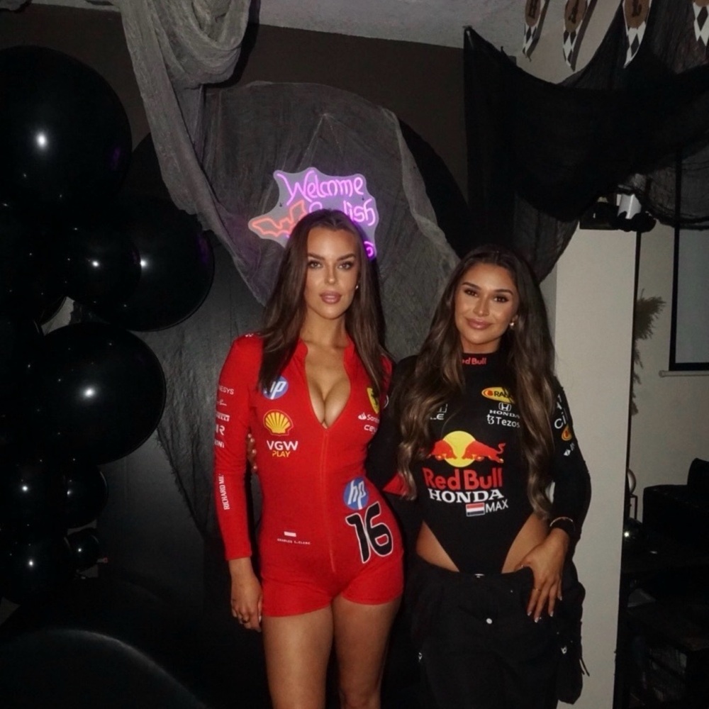 F1 Inspired Women’s body suit and jumper with Sponsorship Graphics